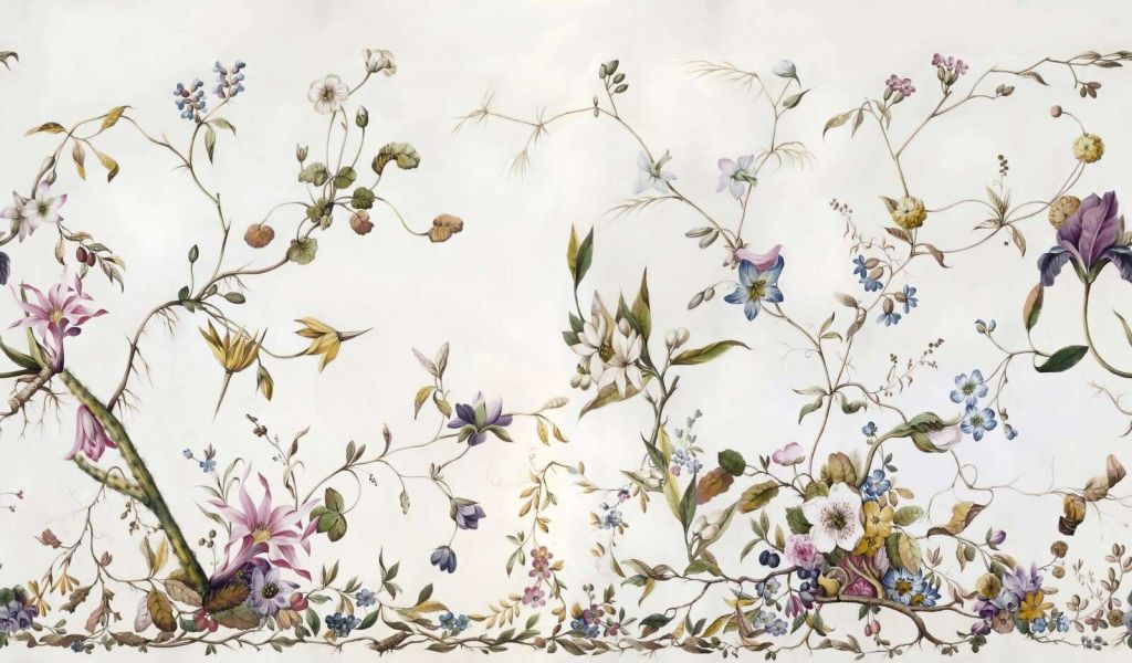Flores silvestres aireadas con zarcillos