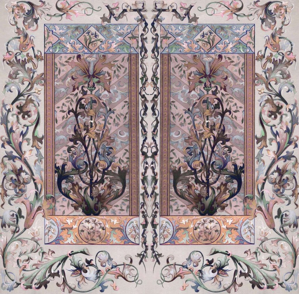 Ornamentos pastel en art nouveau