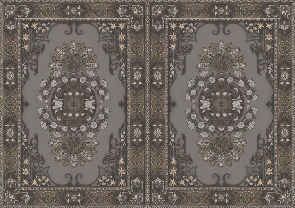 Ornamentos clásicos en taupe oscuro