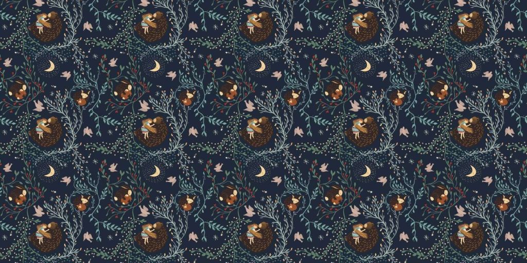 Osos durmientes en el bosque de estrellas