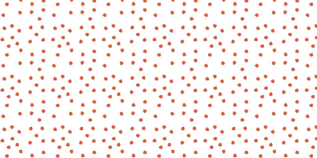 Patrón de tomates sobre blanco