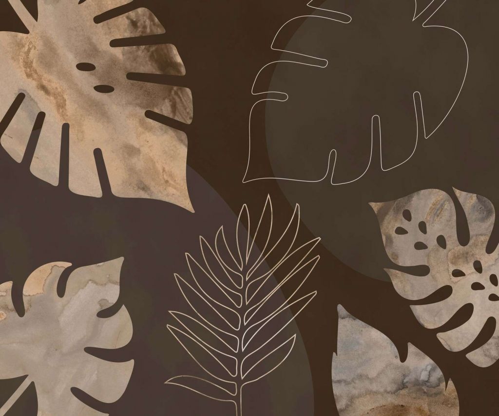 Elegancia exótica de follaje marrón dorado