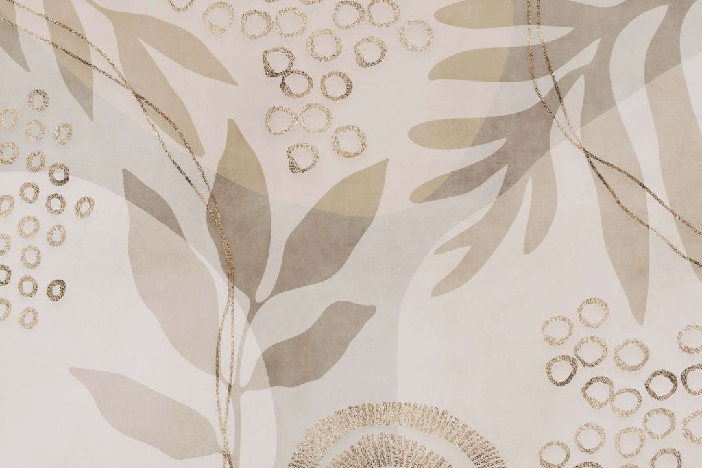 Formas de hojas con flujo natural y glamour