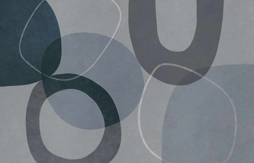 Formas de mediados de siglo y contorno gris azulado