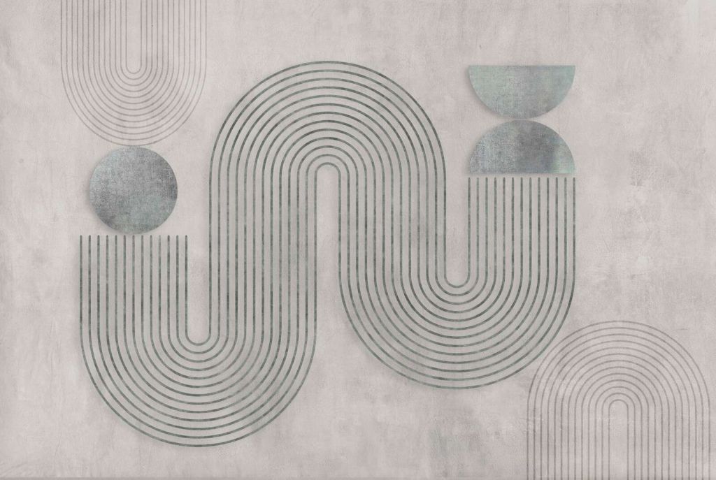 Equilibrio dinámico arte moderno gris