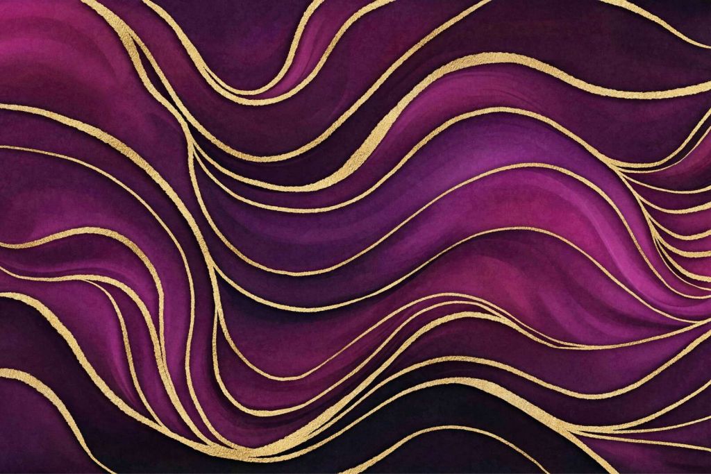 Mármol de lujo fucsia morado con dorado