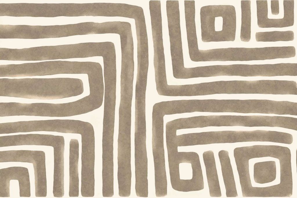 Arte abstracto de laberinto beige