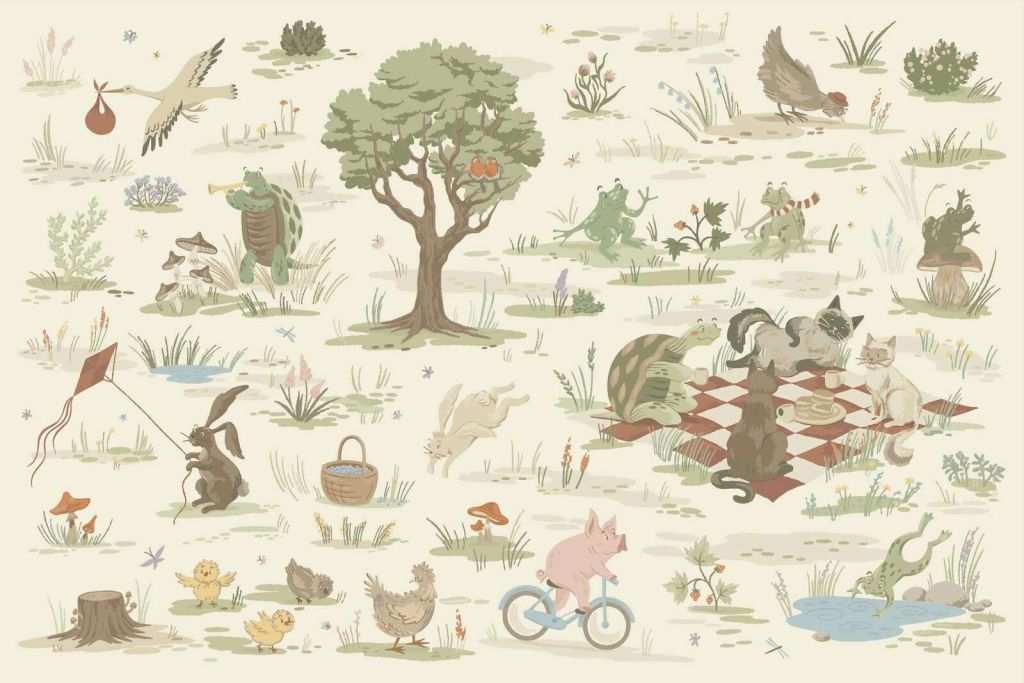 Animales del bosque luz de colores