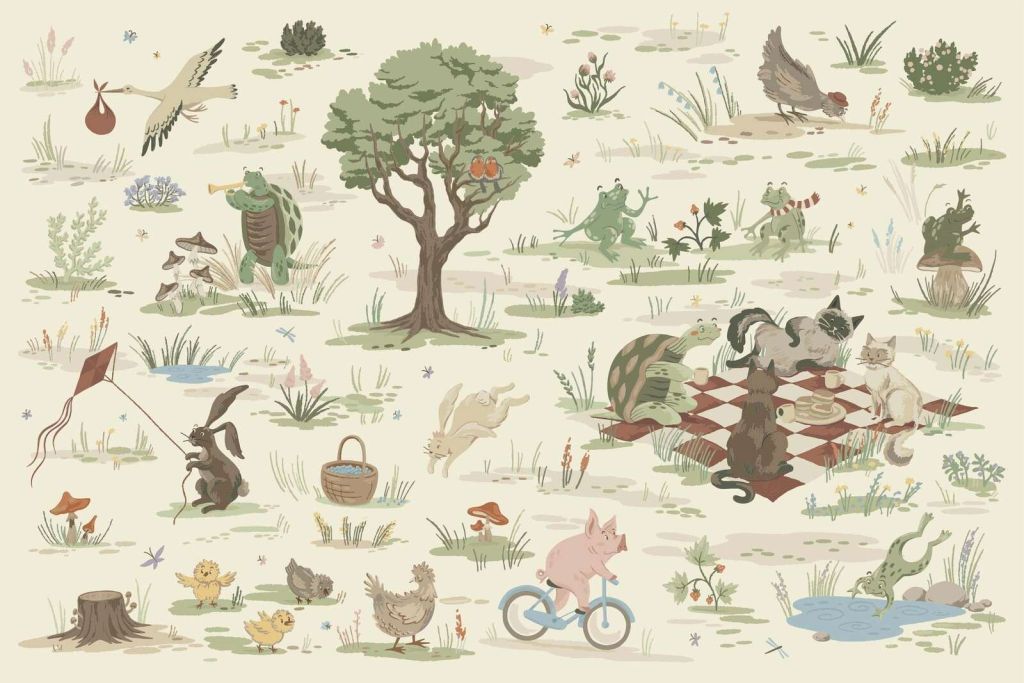 Animales del bosque coloreados