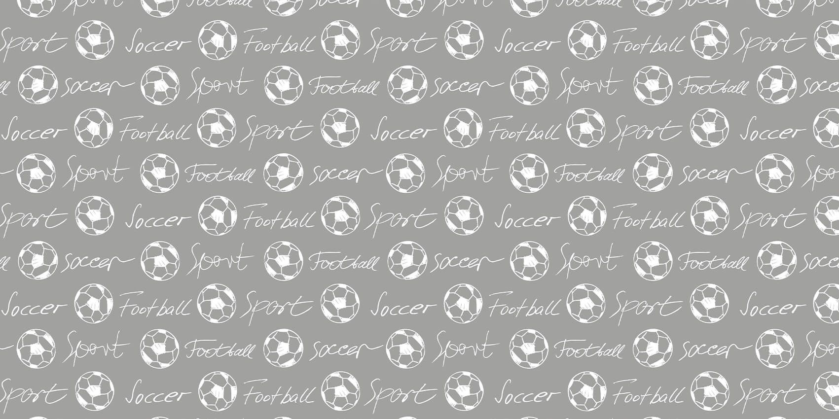 Papel Pintado - Balones de fútbol y texto, image size:1701x850