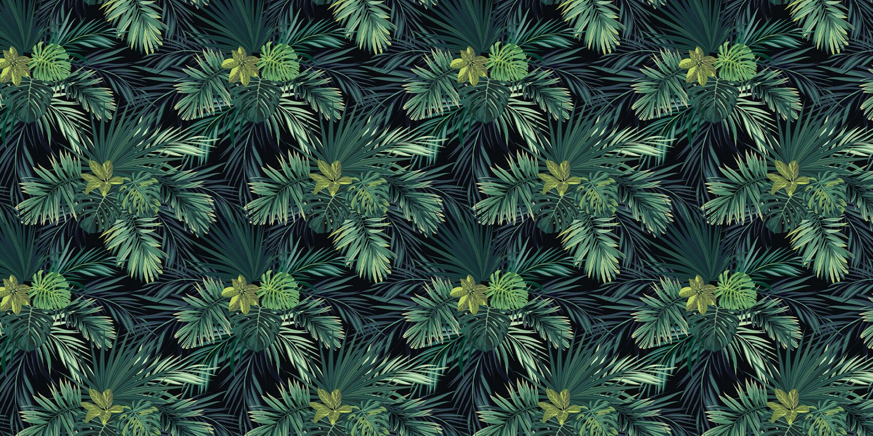 Papel Pintado - Bonitas hojas verdes, image size:1701x850