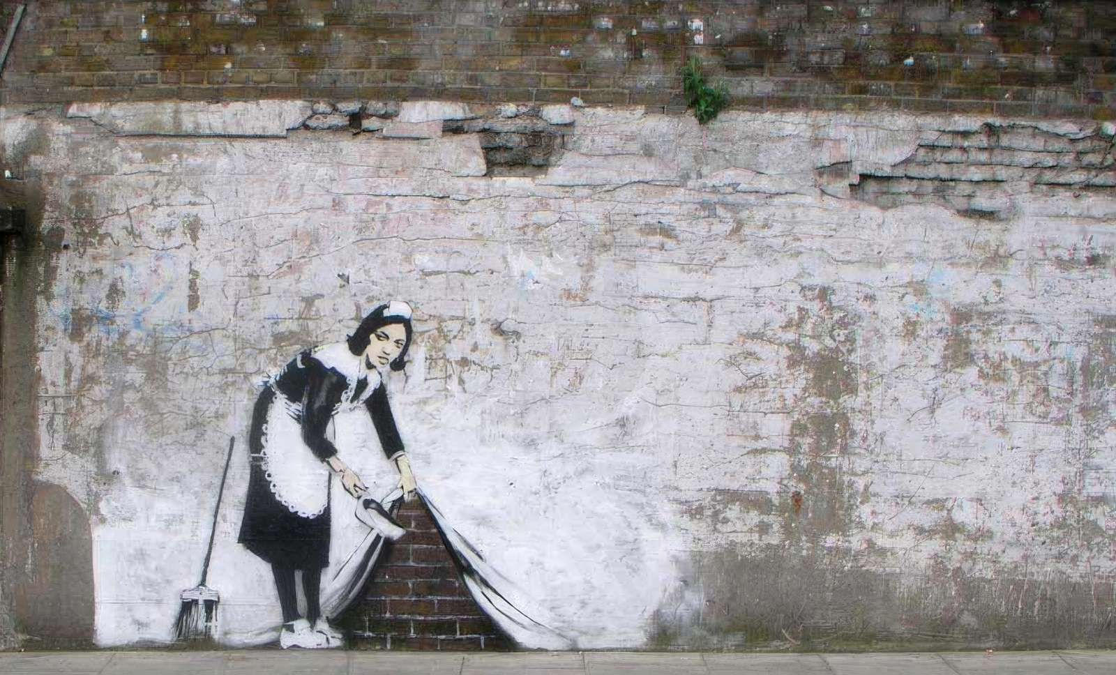 Papel Pintado - Banksy - Maid in London