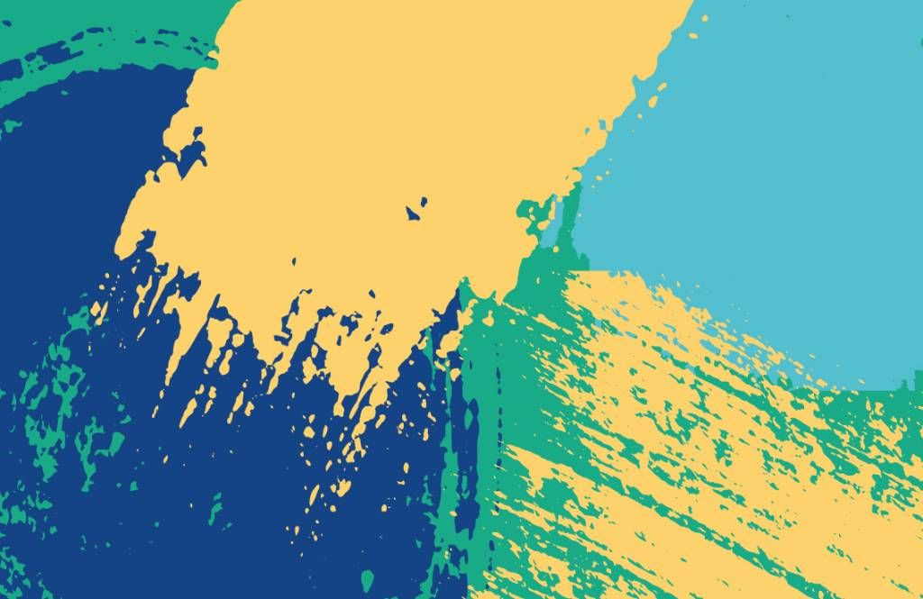 Abstracto - Papel pintado con Planos abstractos en color - Sala de ocio