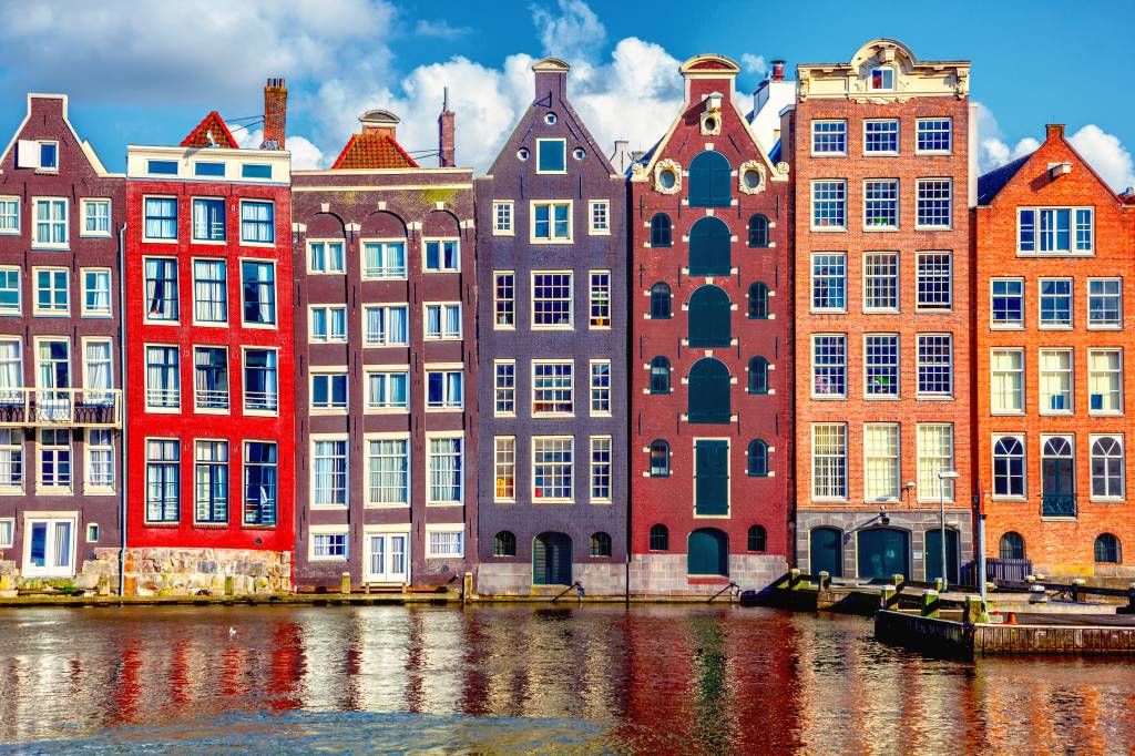 Ciudades - Papel pintado con Casas de Ámsterdam - Habitación