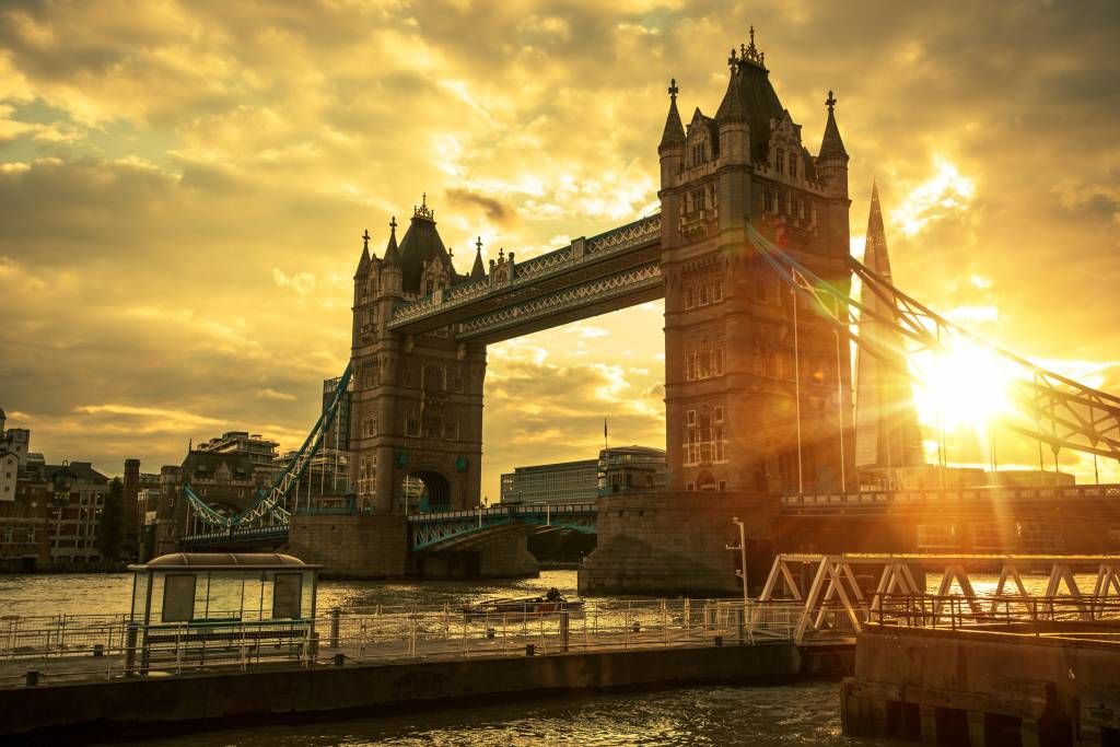 Ciudades - Papel pintado con Tower Bridge de Londres - Habitación