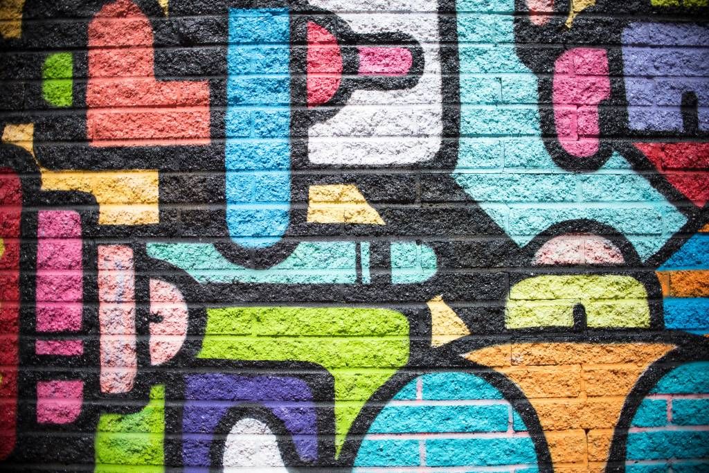 Graffiti - Papel pintado con Muro de grafitis - Habitación de niña