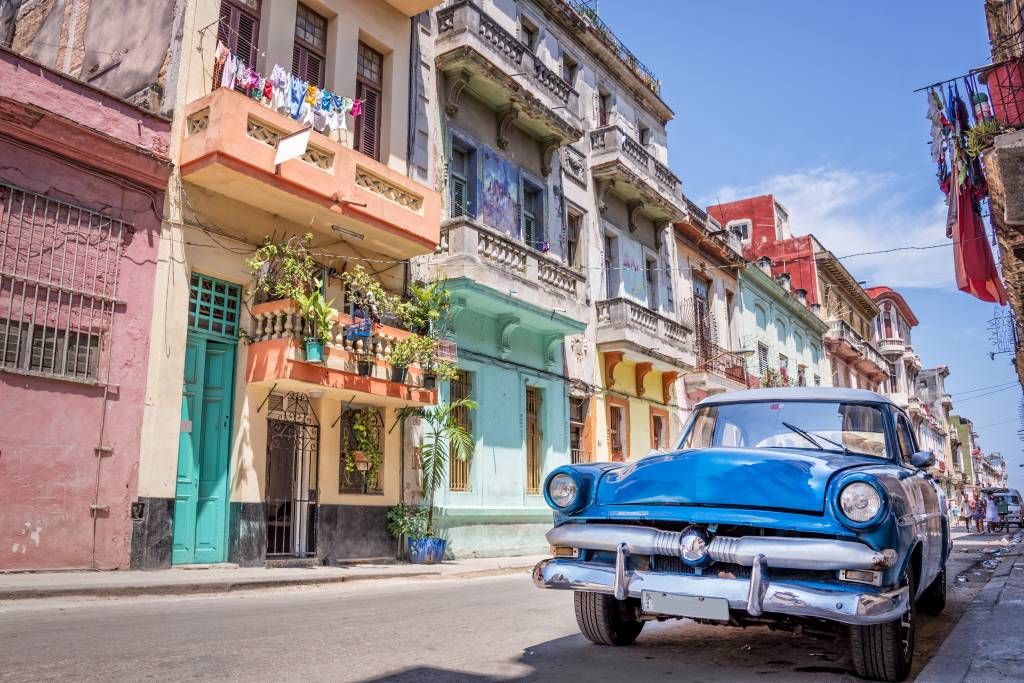 Transporte - Papel pintado con Coche clásico en Cuba - Habitación