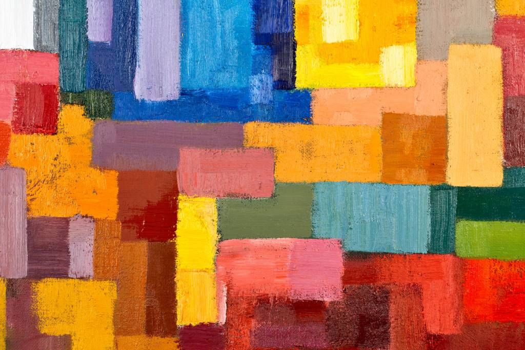 Abstracto - Papel pintado con Tesselación de colores - Salón