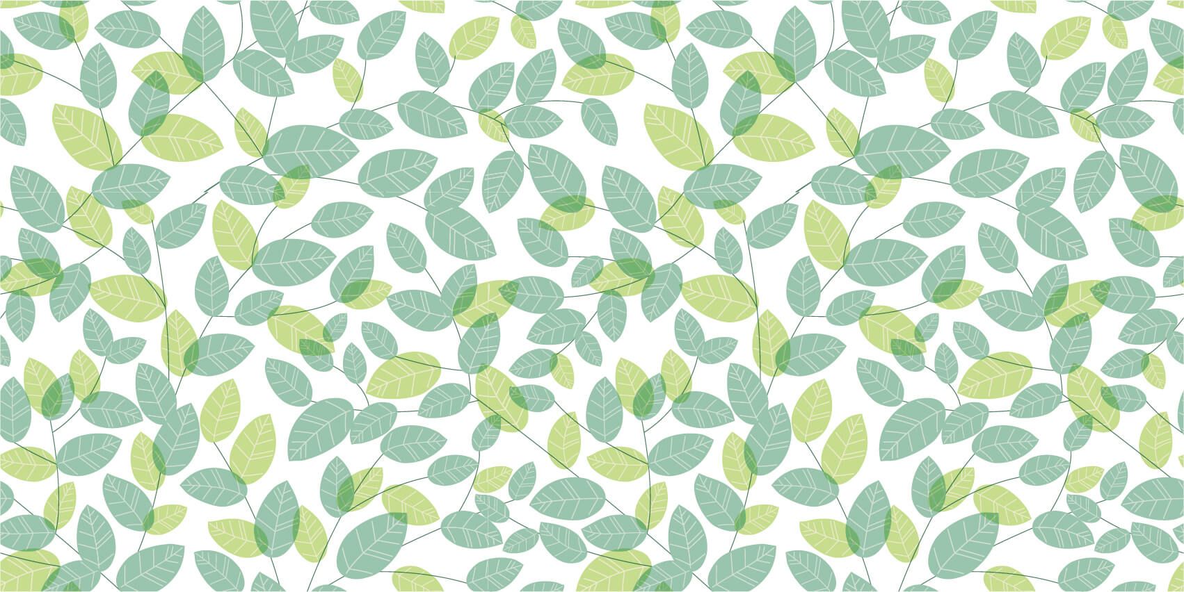 Hojas - Papel pintado con Patrón de hojas - Sala de ocio