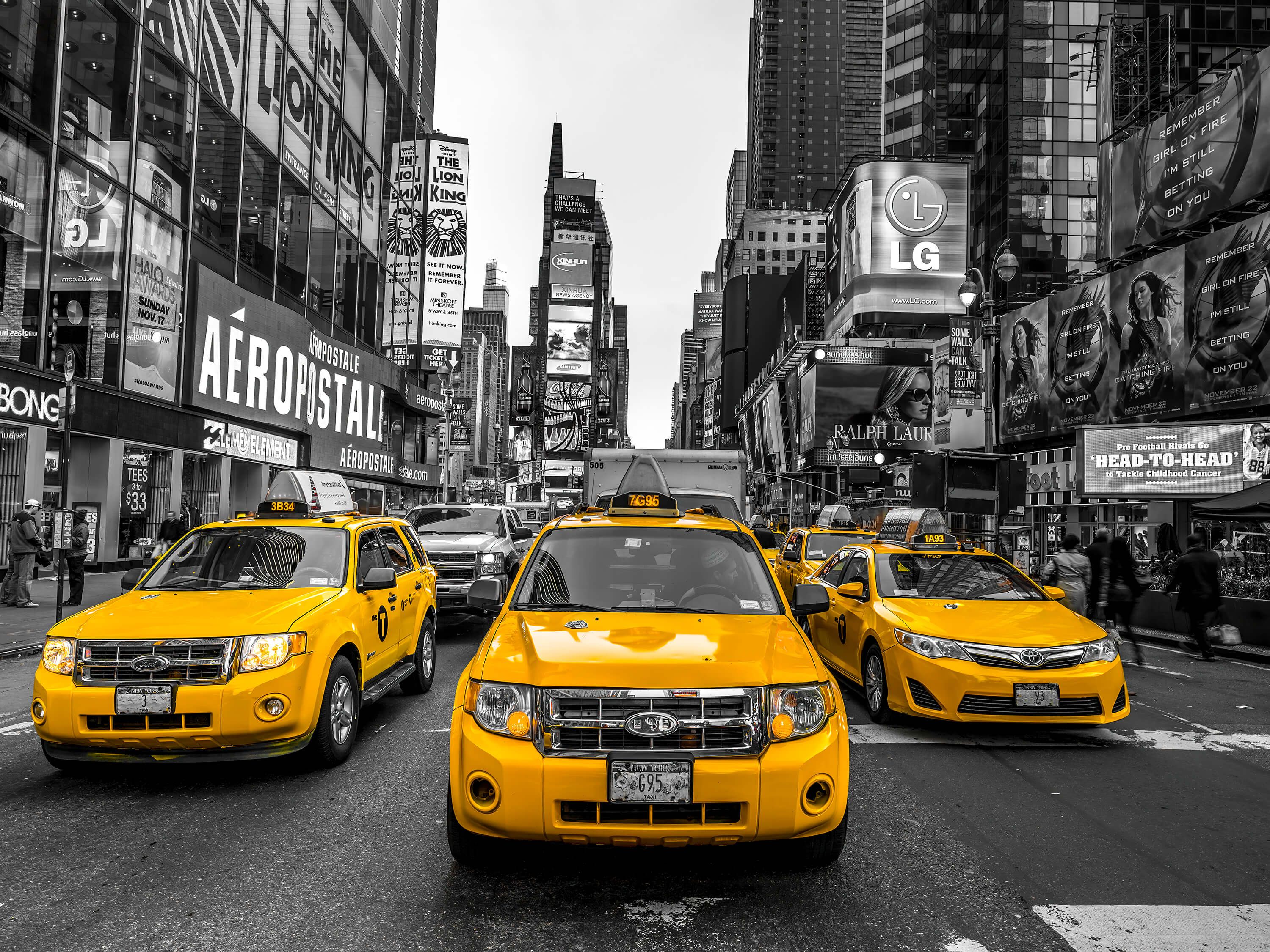  Papel pintado con Taxi en Broadway - Habitación de adolescentes