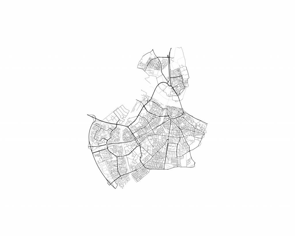 Mapa de Nimega, blanco