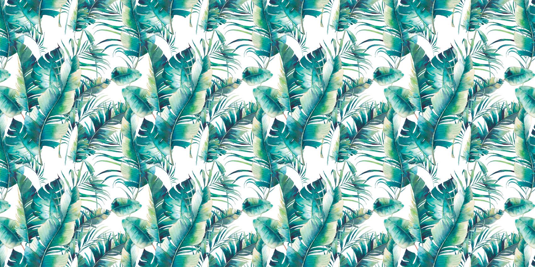 Hojas de palmera pintadas