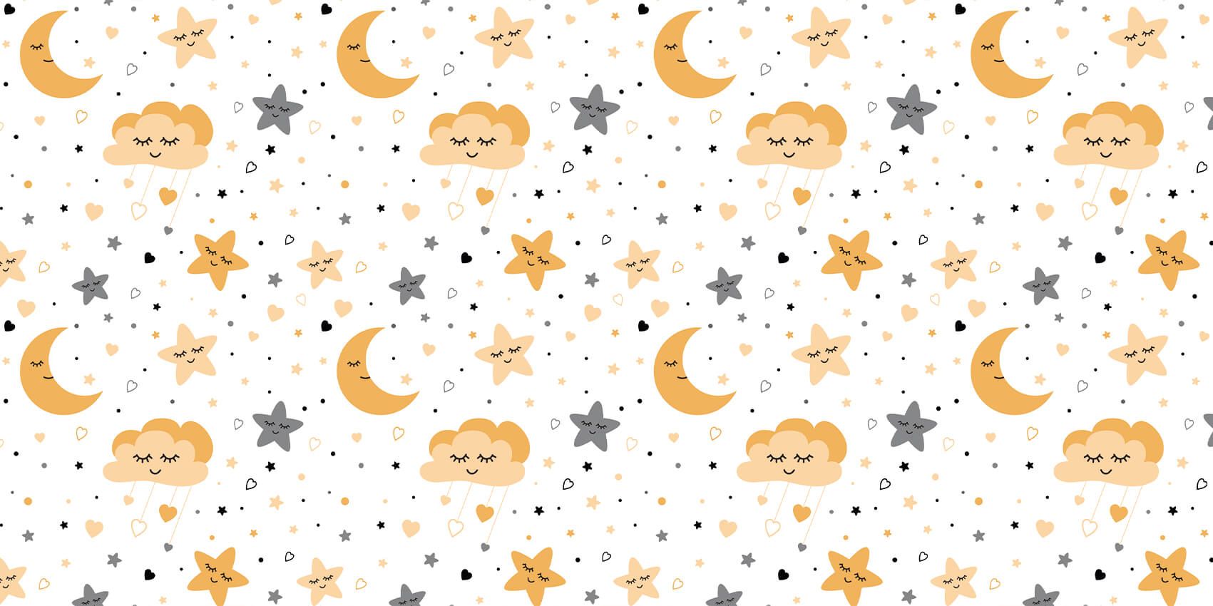 Nubes, lunas y estrellas