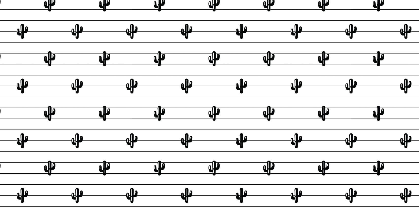 Cactus y líneas