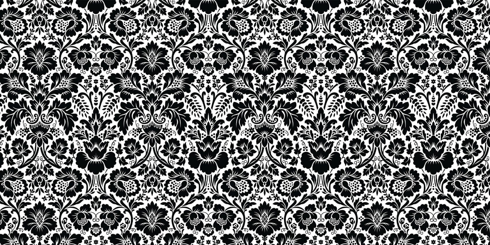 Damasco blanco y negro