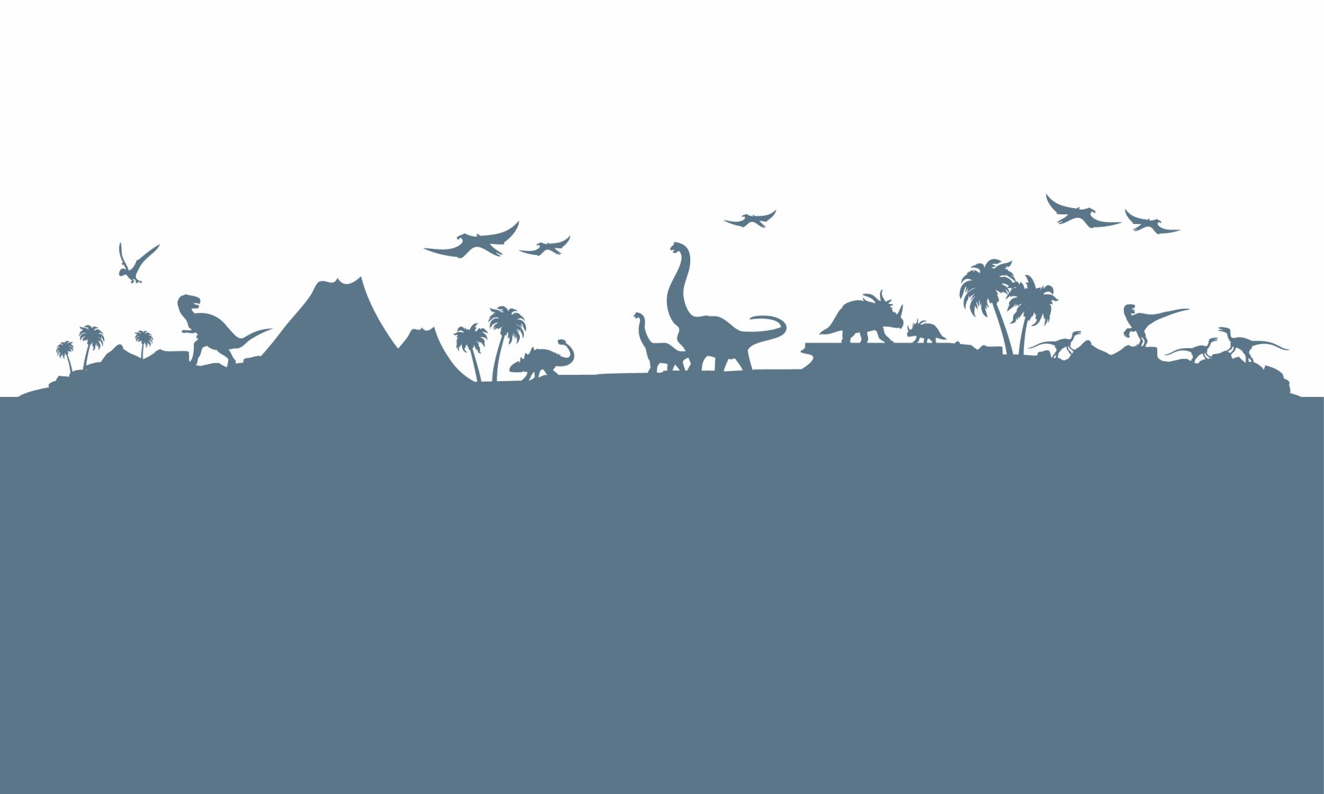 Siluetas de dinosaurios