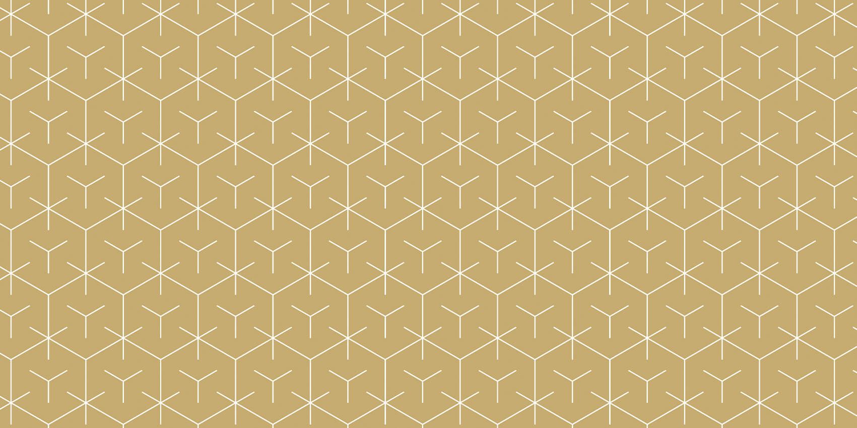 Hexágonos geométricos, oro