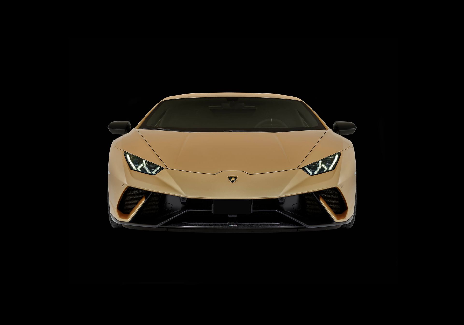 Lamborghini Huracán - frontal, negro