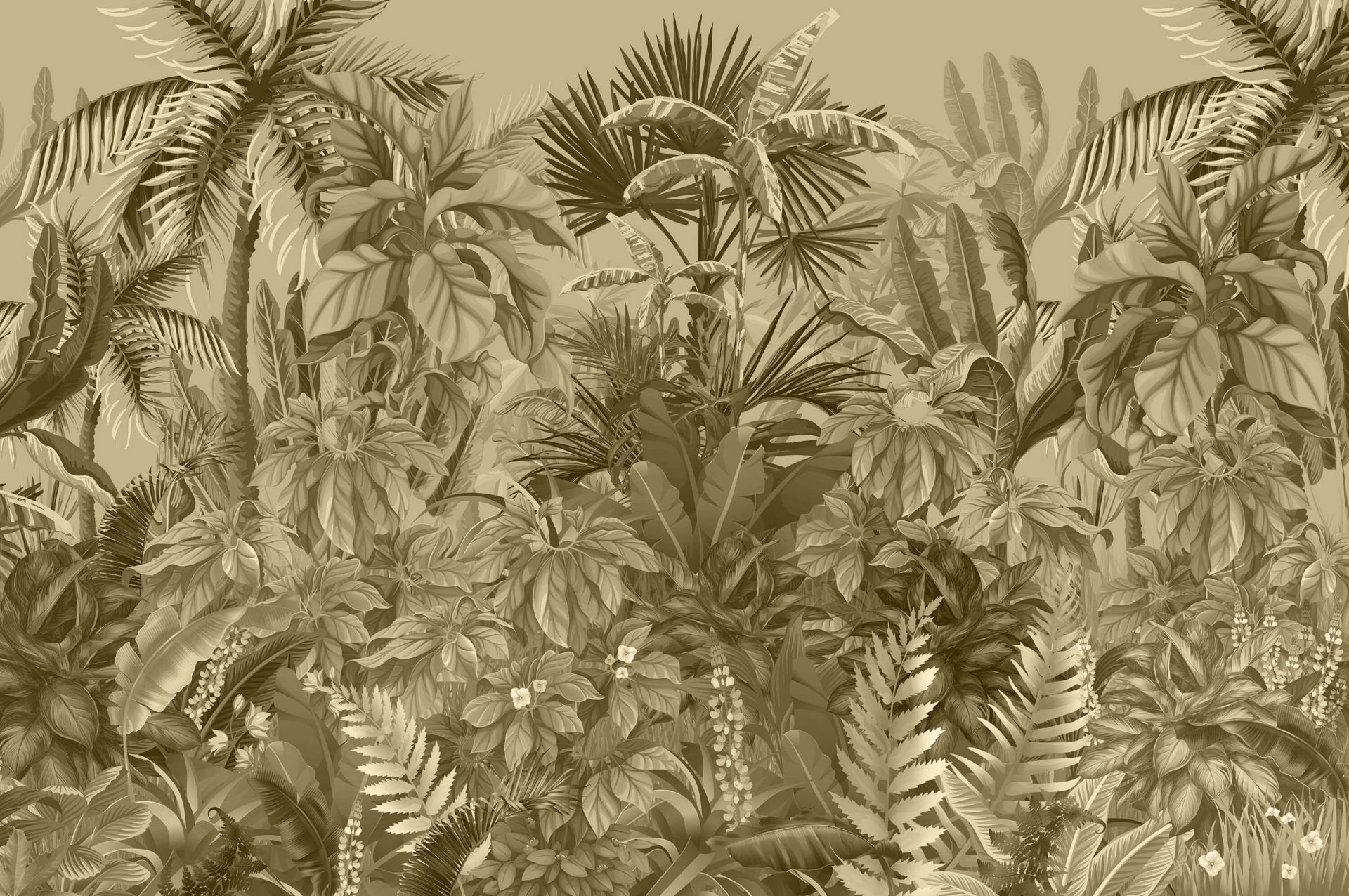 Selva tropical en sepia