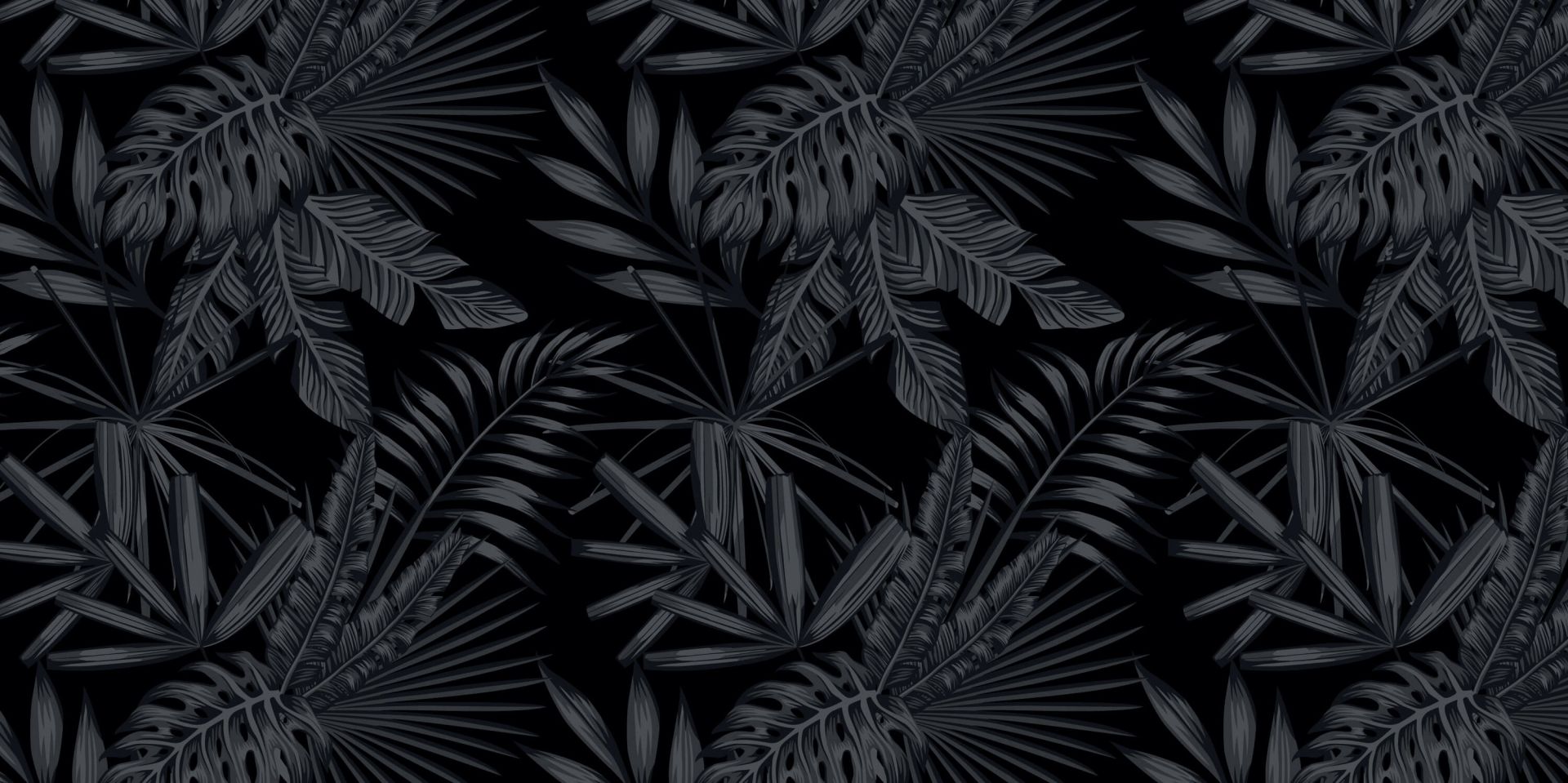 Hojas negras tropicales