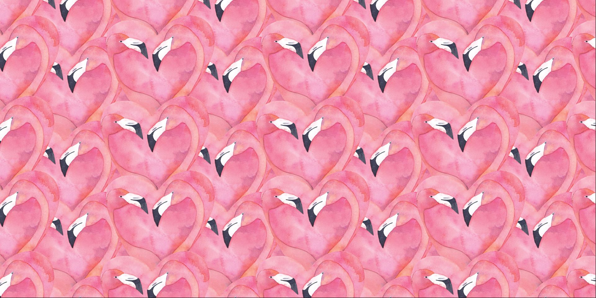 Flamencos de acuarela