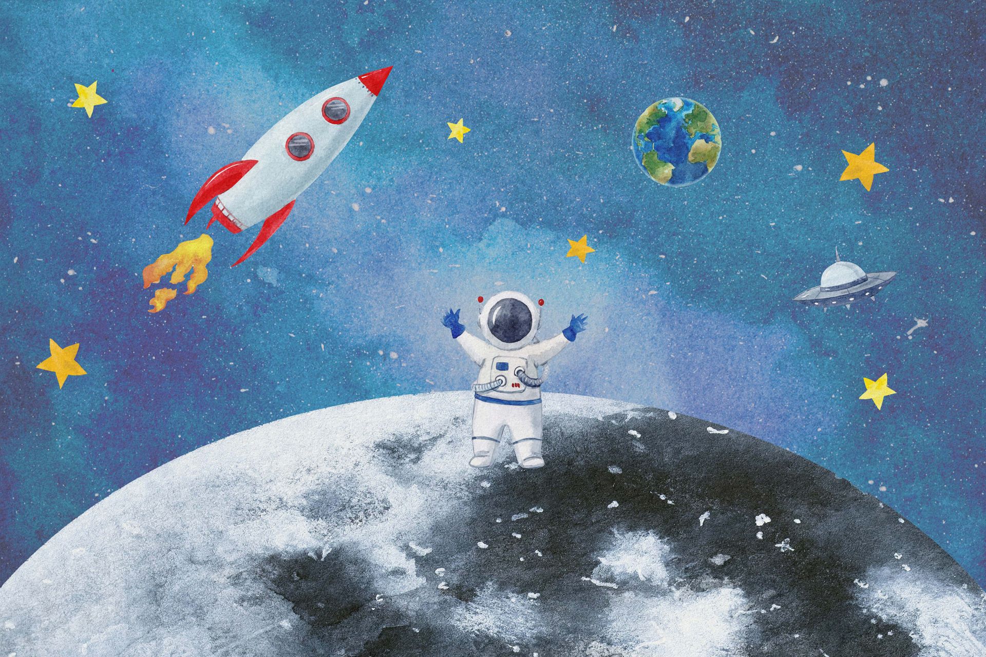 Astronauta en la Luna