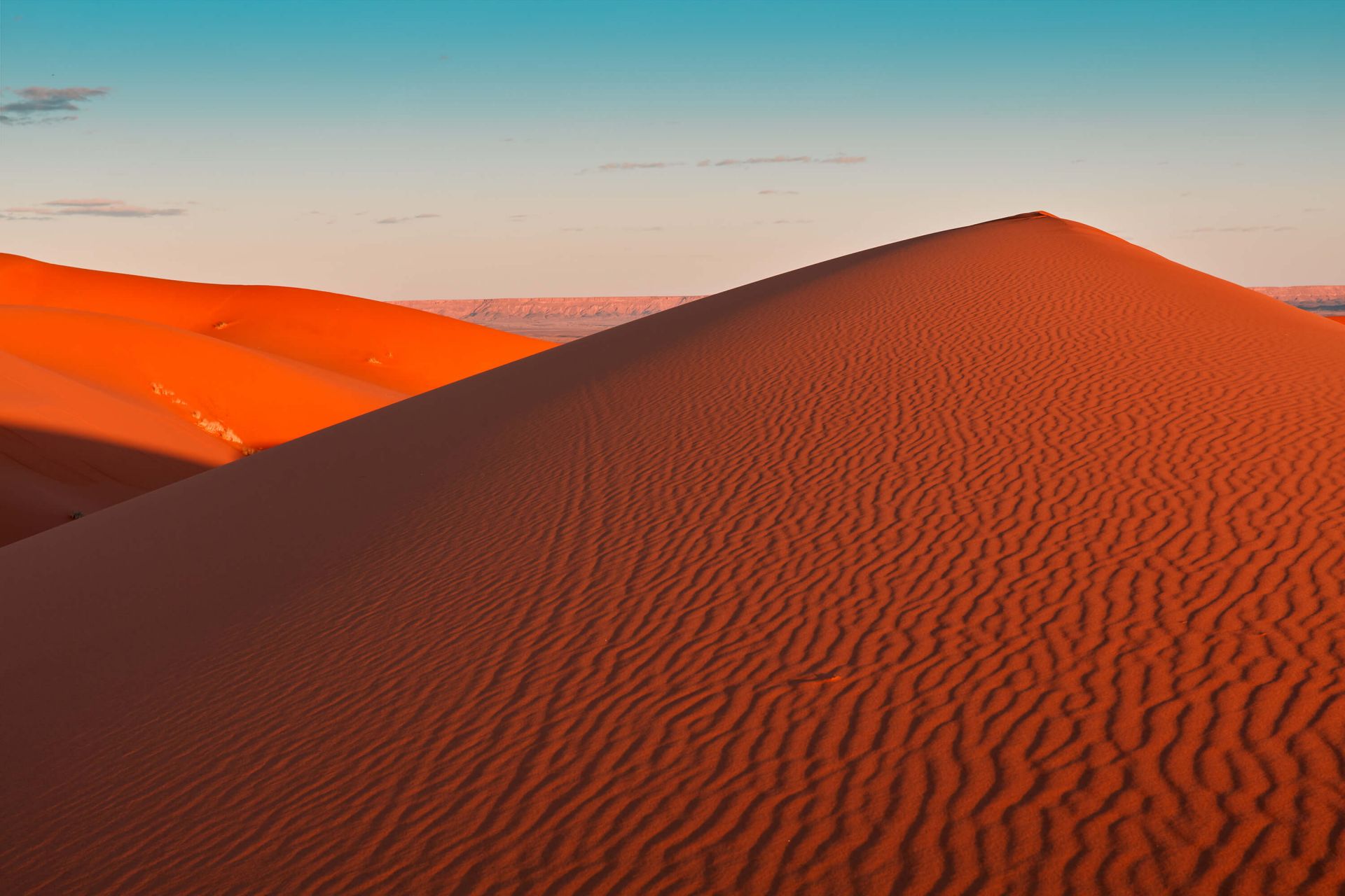 Dunas de arena en el desierto del Sahara