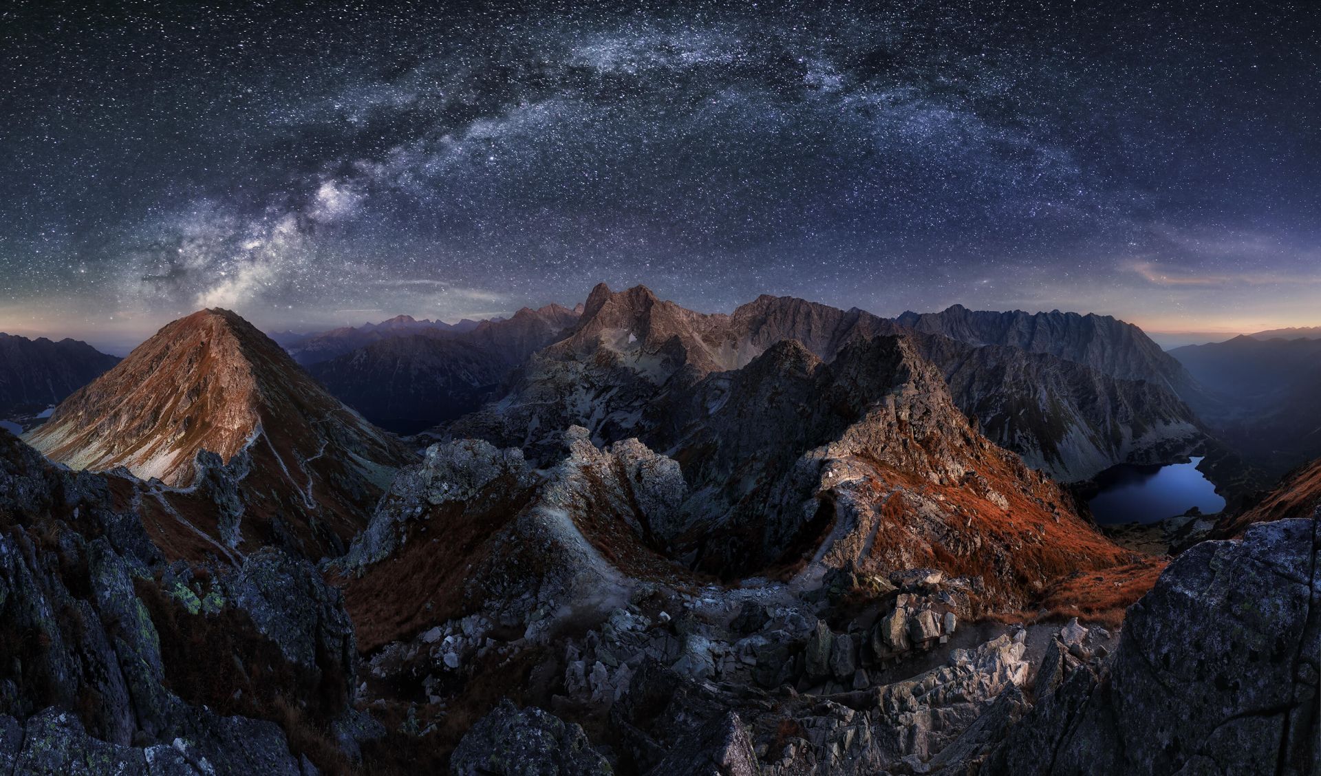 Vía Láctea sobre los Tatras