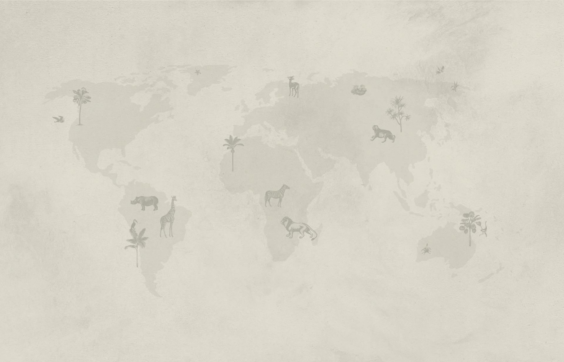 Mapa del mundo en verde