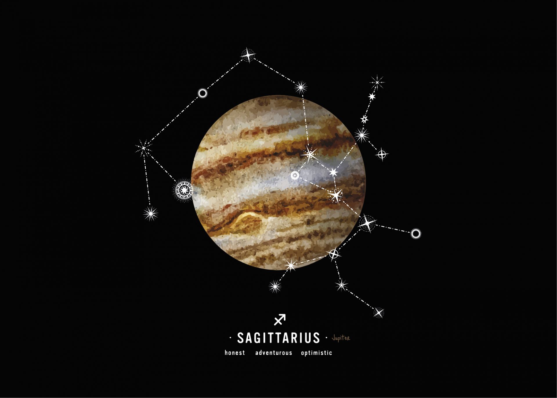 Planeta de constelación Sagitario Planeta de constelación Sagitario
