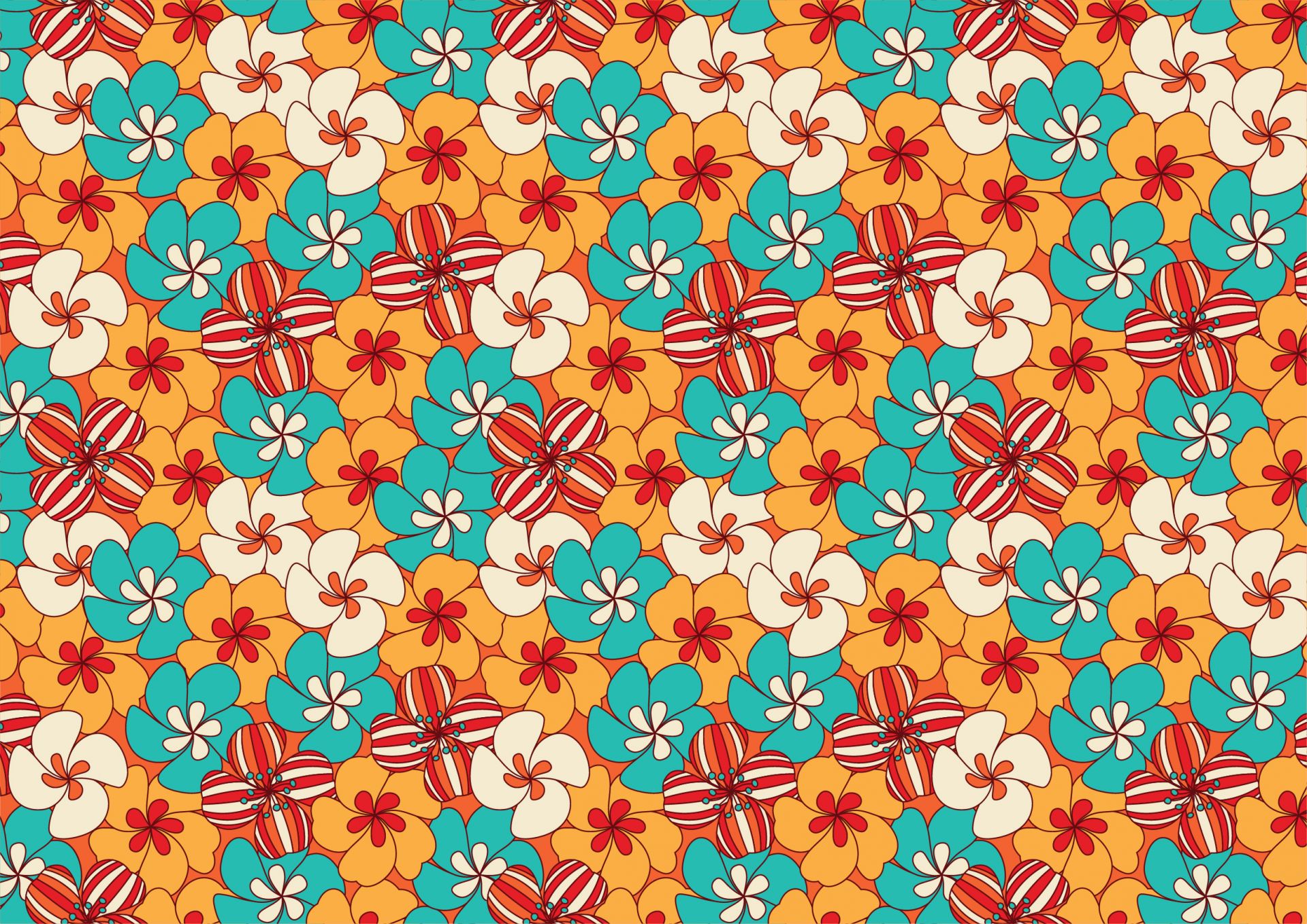 Coloridas flores vintage