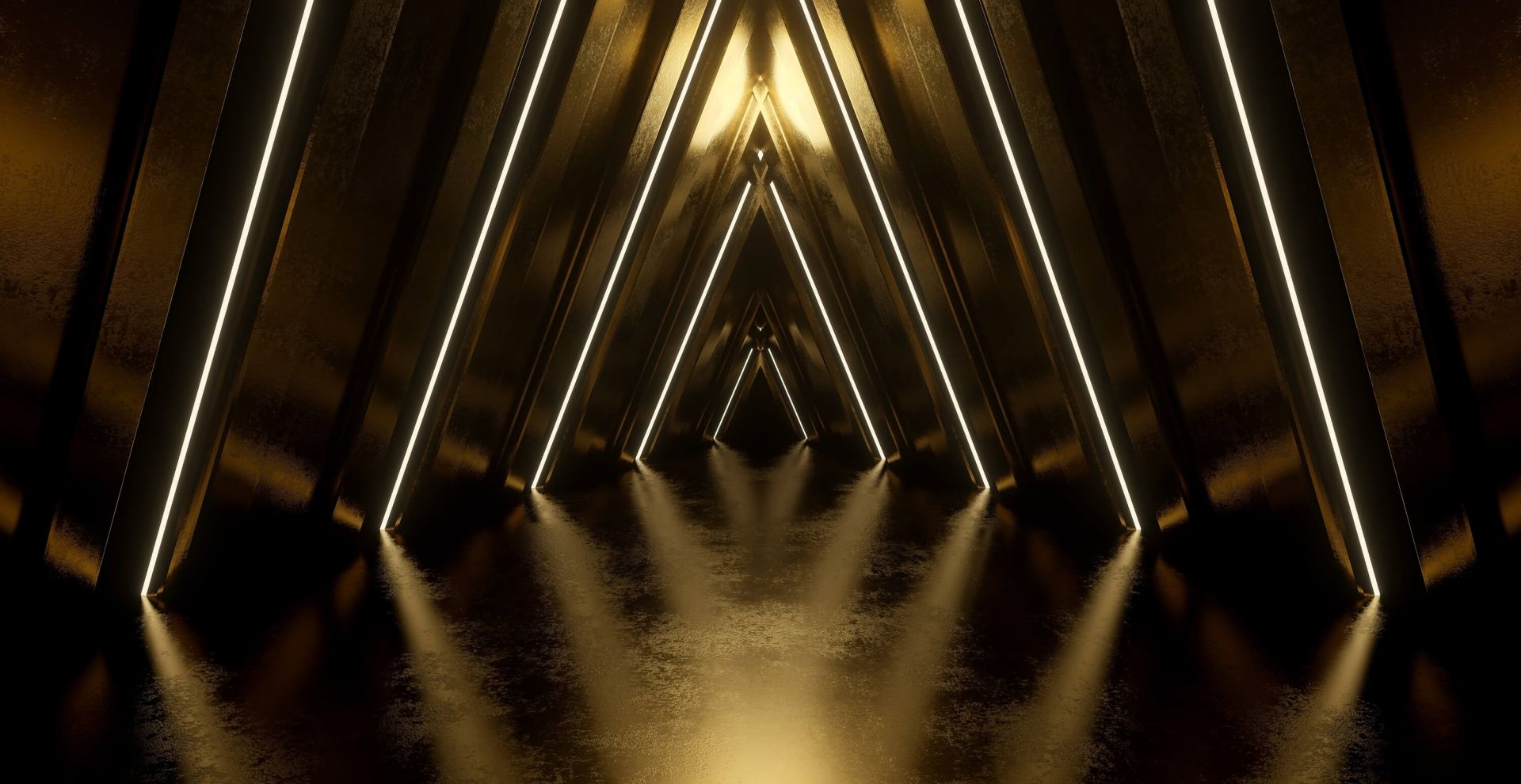 Túnel dorado y oscuro