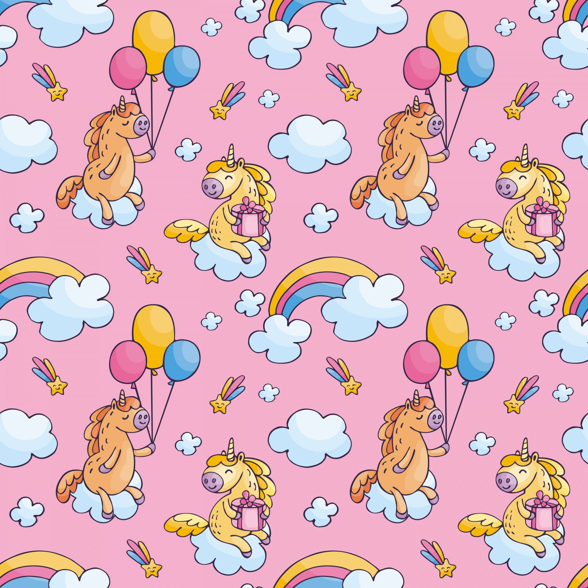 Unicornios con globos