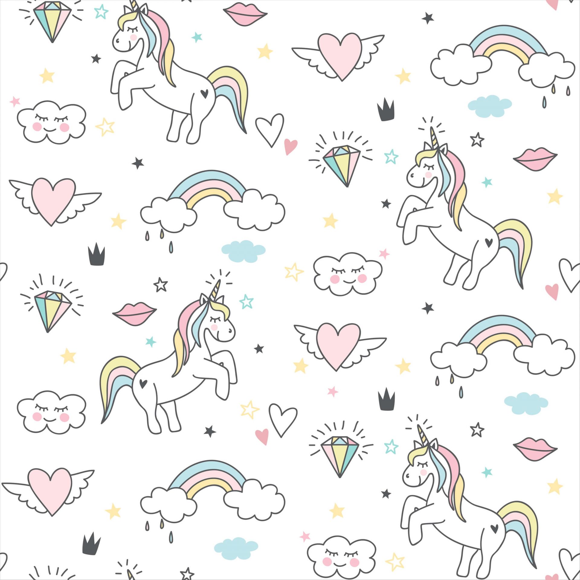 Unicornios con corazones