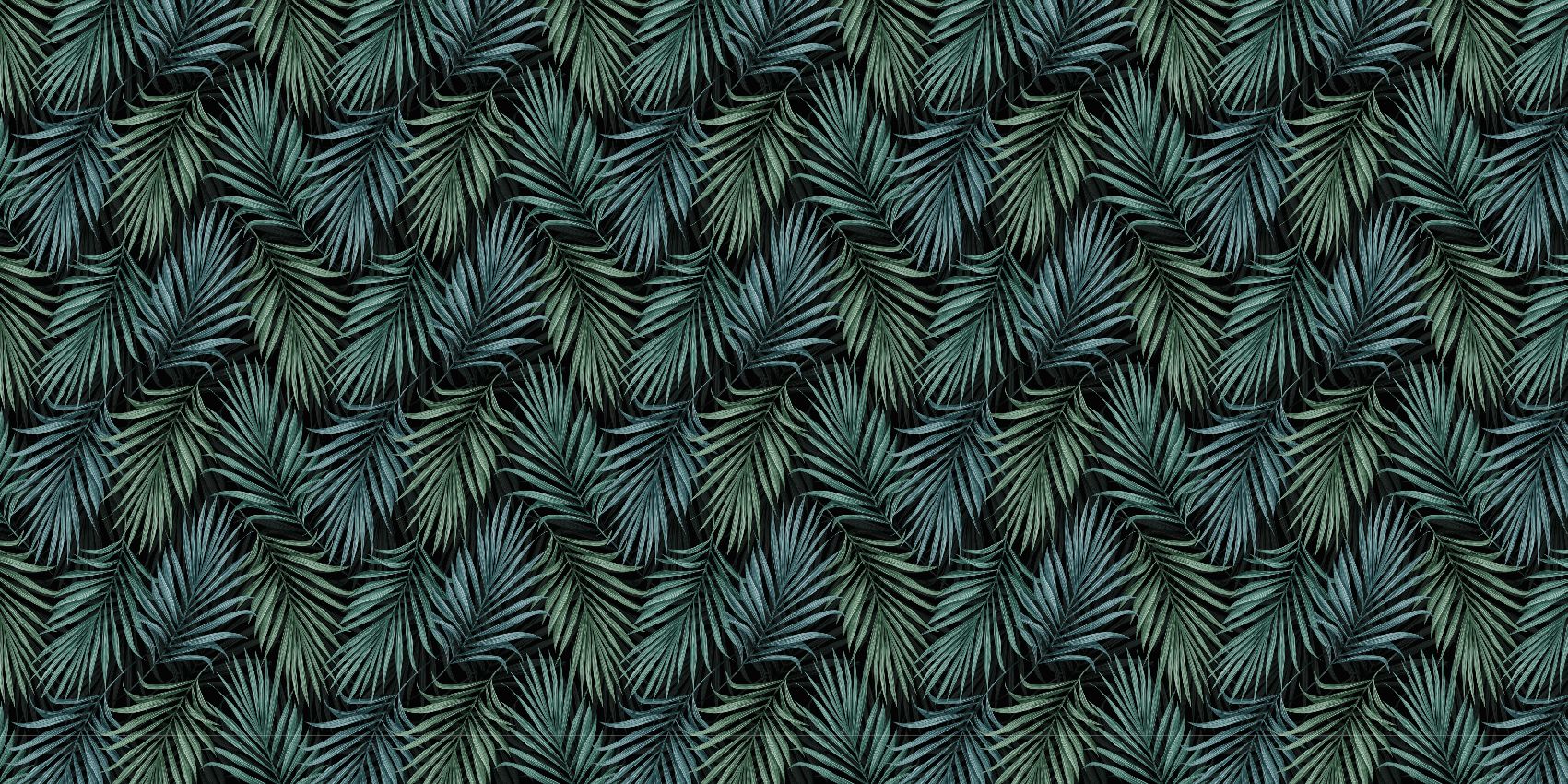 Hojas verdes con motivos tropicales