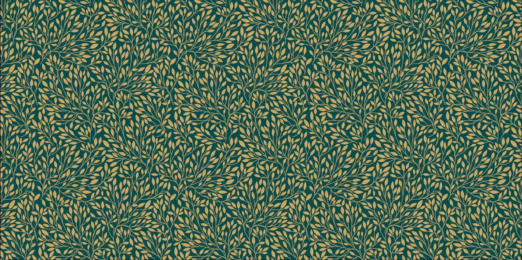 Estampado floral de lujo oro amarillo