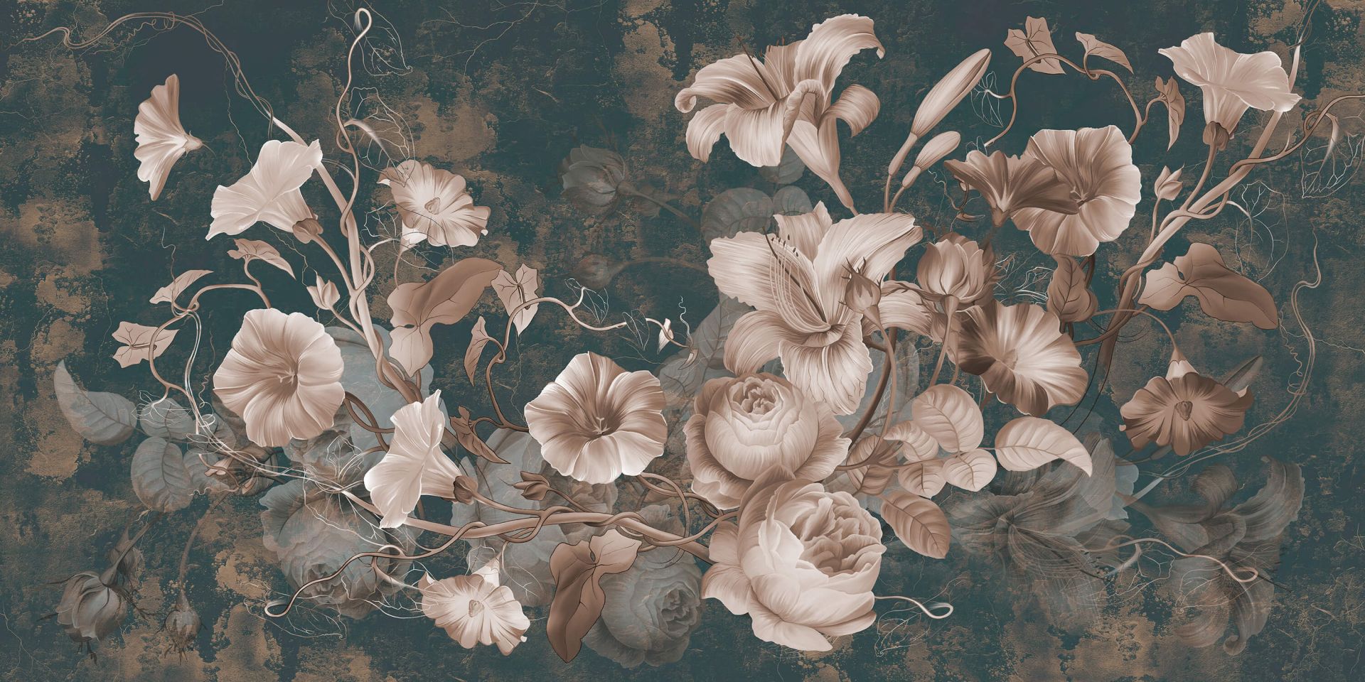 Flores sobre hormigón