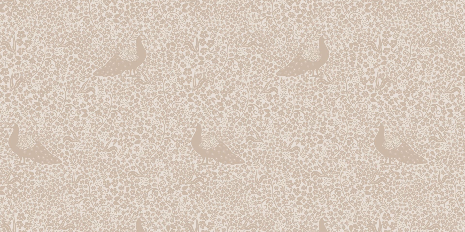 Diseño Pavo Real Damasco - topo