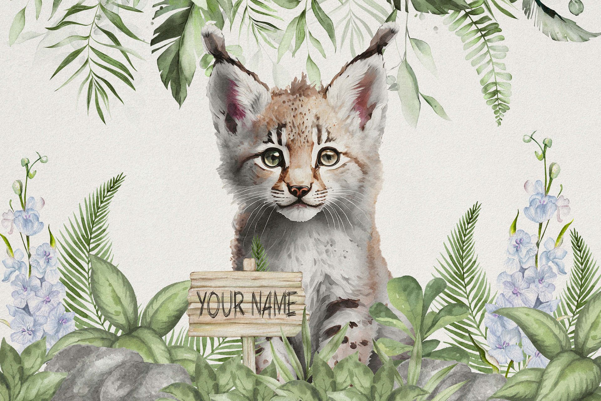 Lince bebé en la selva