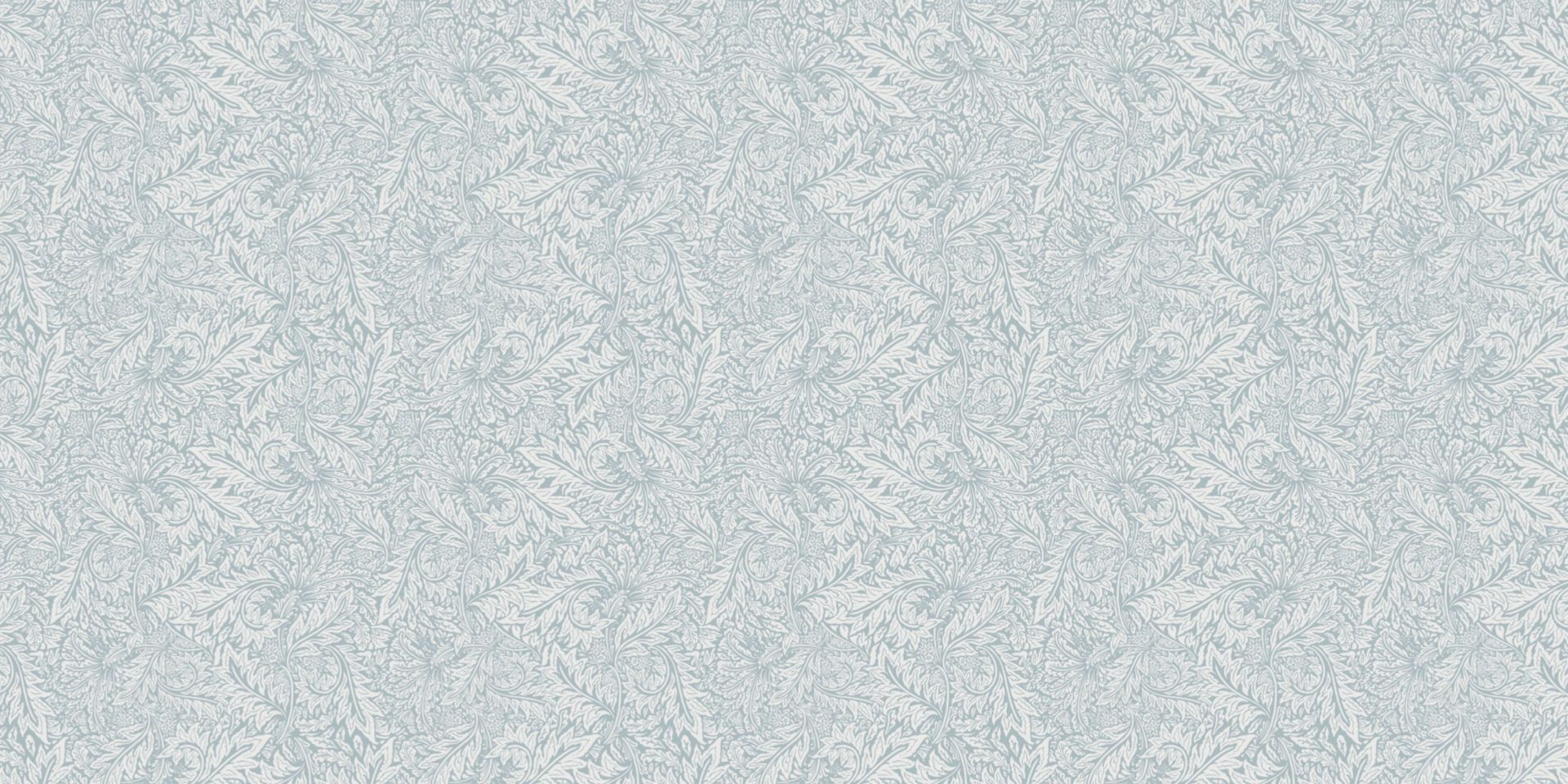 Morris Florals & Leaves - azul empolvado